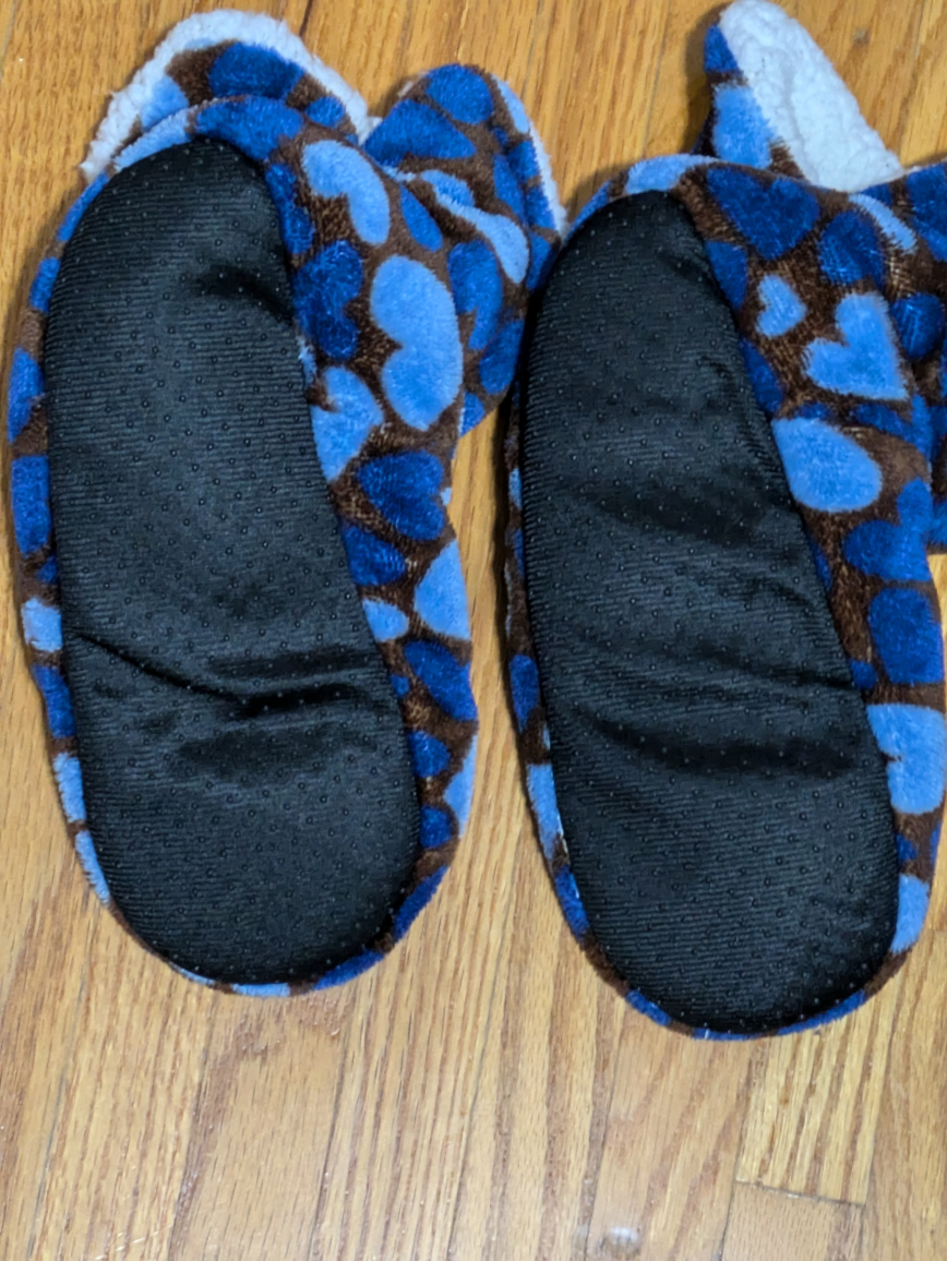 Blue and Brown Heart Slippers - photo 3