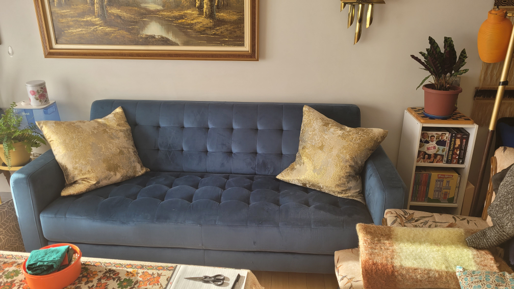 Blue Velvet Sofa - photo 2
