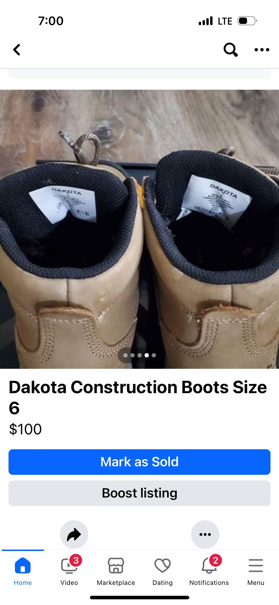 Construction boots Dakota Size 6 image indicator(6)