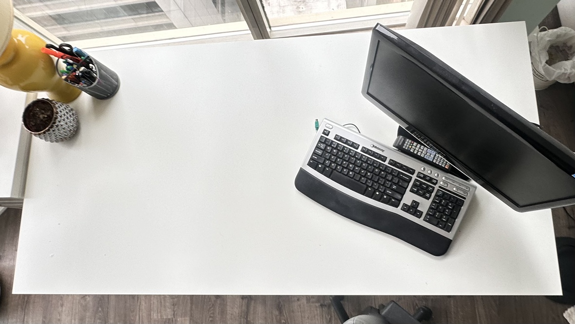 White Large Sit / Standing Desk (Manually Adjustable) - photo 4