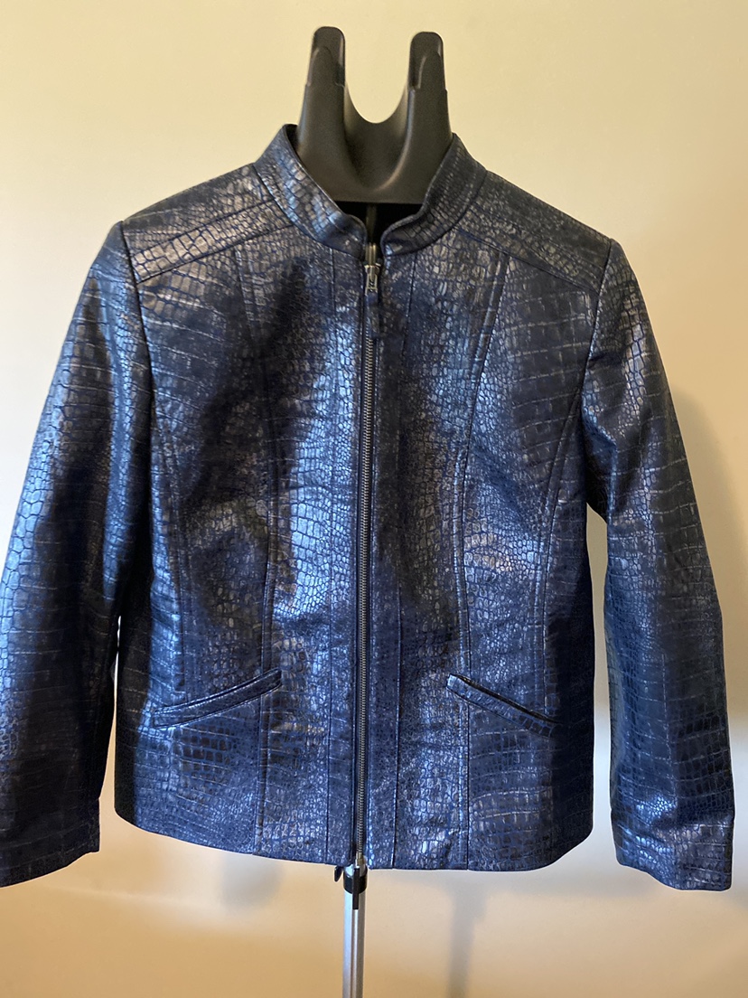 Navy pleather jacket