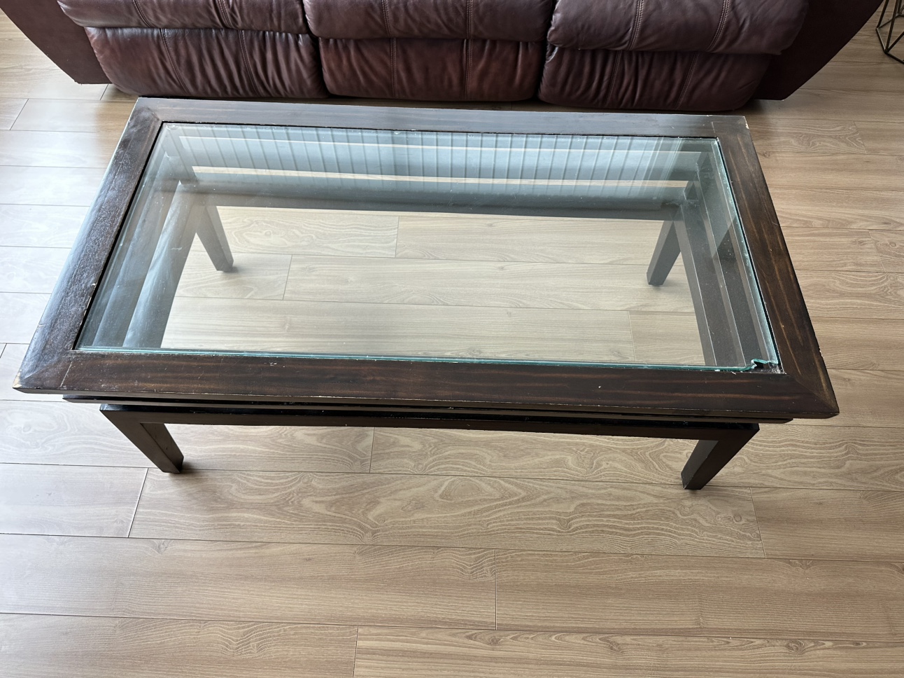 Modern Wood and Glass Table - photo 3