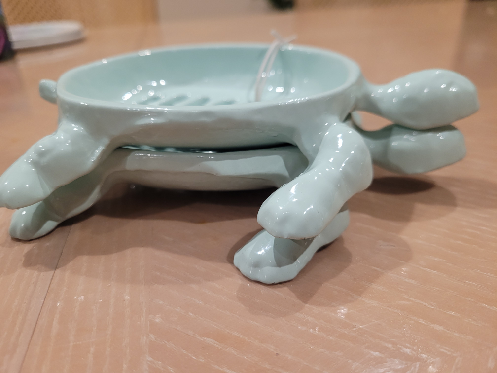 Set of 2 Cast Iron Sea Turtle Soap Holder / Soap Dish NEW image indicator(5)