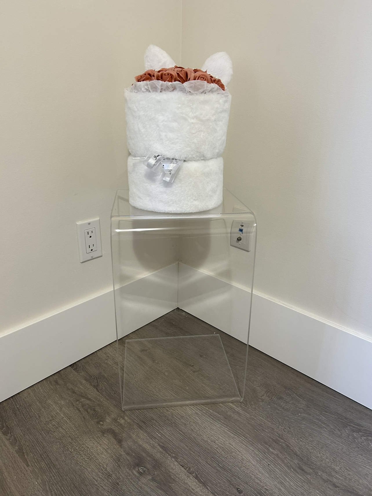 Acrylic Coffee Table, C-Shaped Clear Acrylic End Table