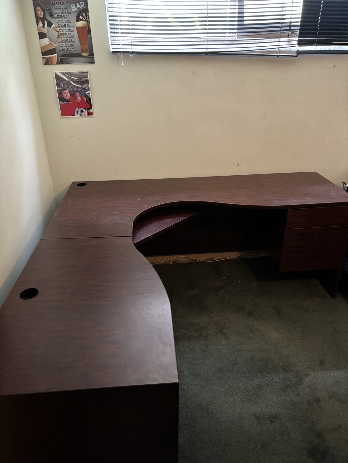 L shaped desk