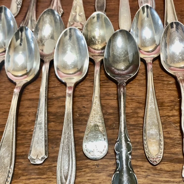 Silver Plated Demitasse Spoons Coffee Spoons 30p - photo 4