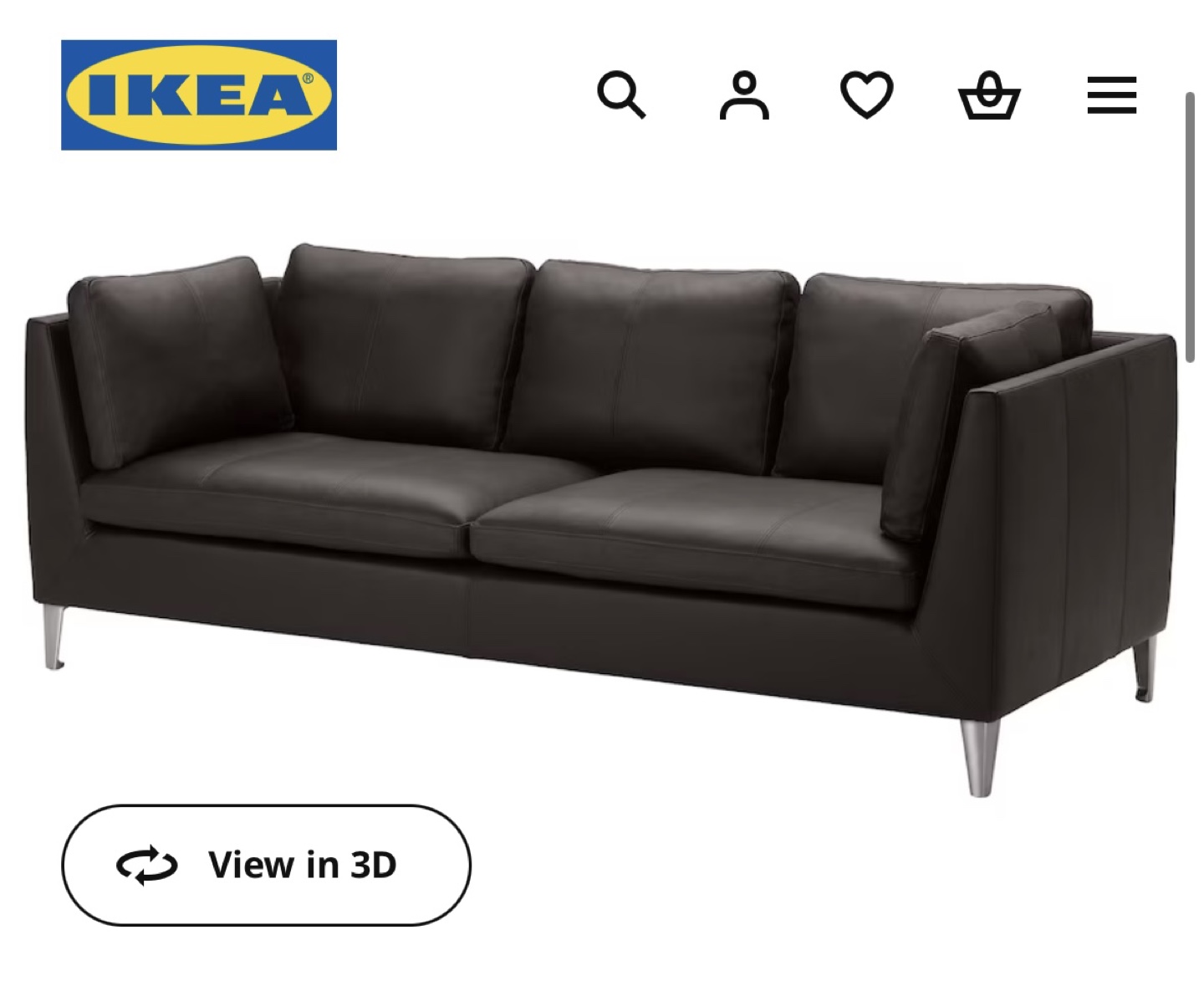 Ikea leather sofa - photo 3