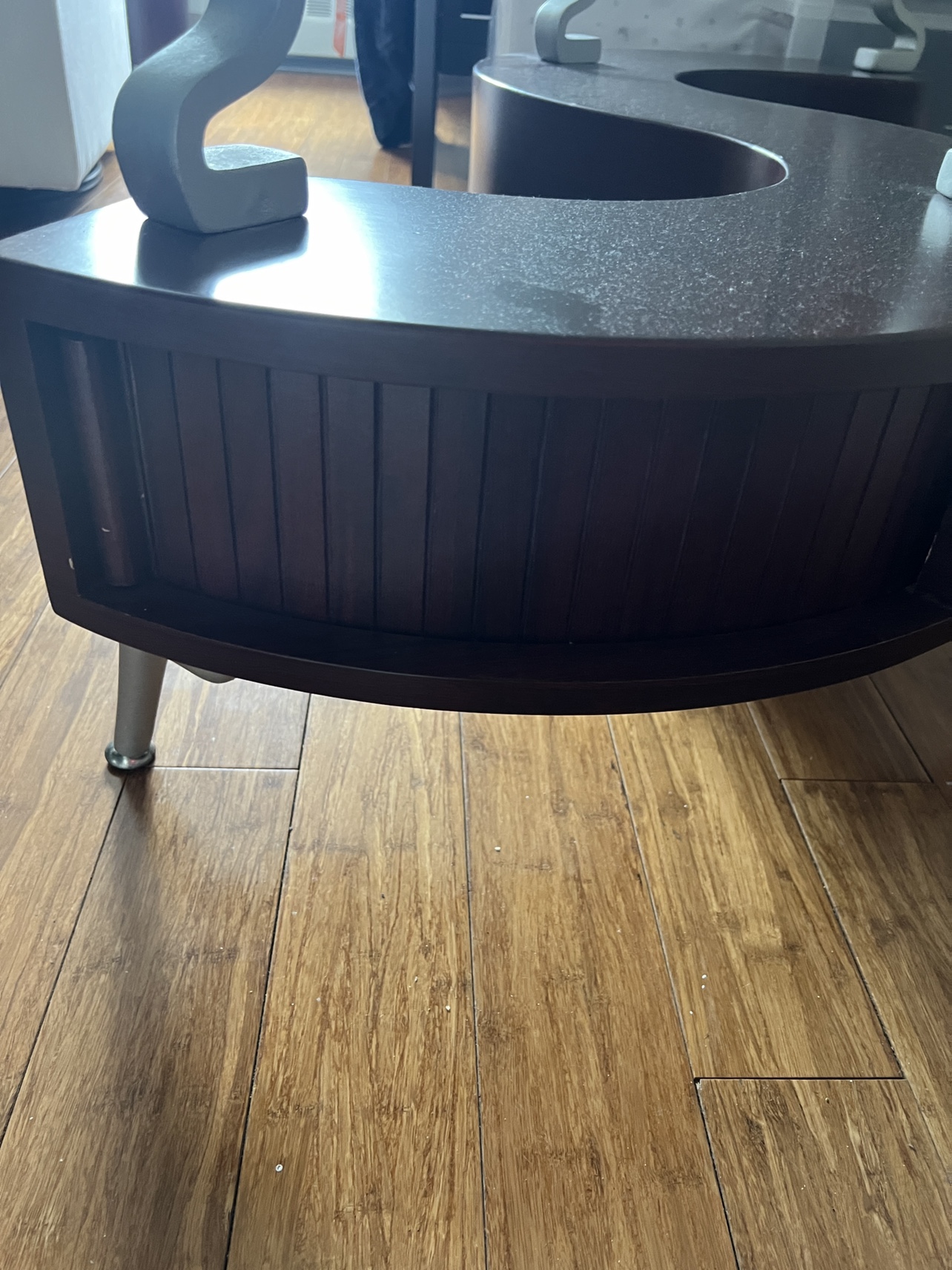 S shape Glass Coffee Table - photo 2