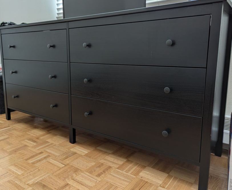 BLACK 6-DRAWER DRESSER (IKEA - KOPPANG)