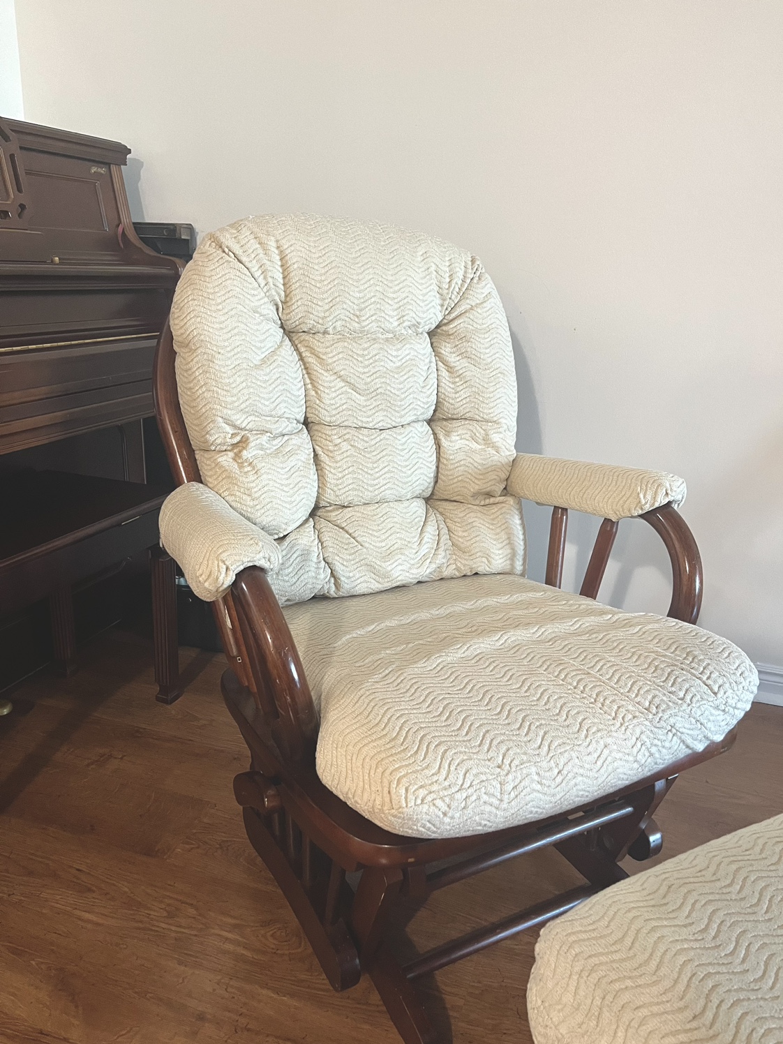 Rocking chair with rocking foot stool