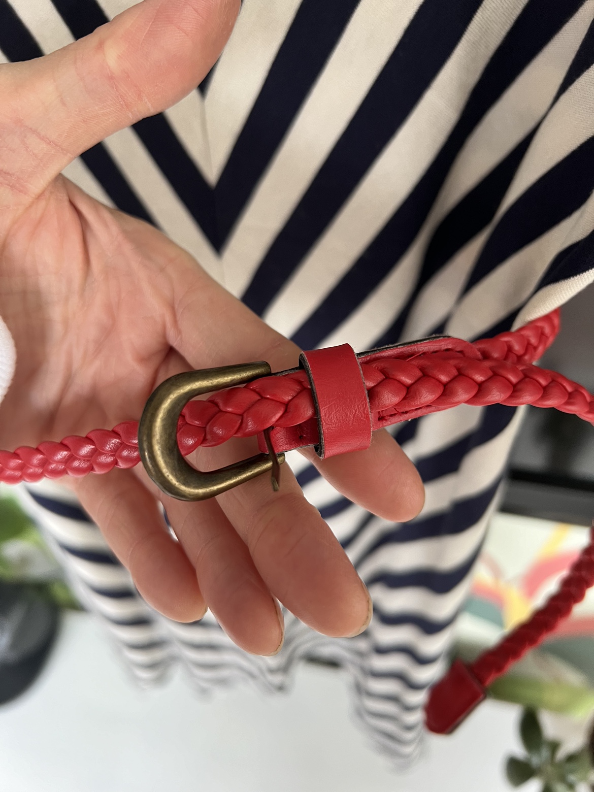 Striped dress with belt from Target image indicator(2)