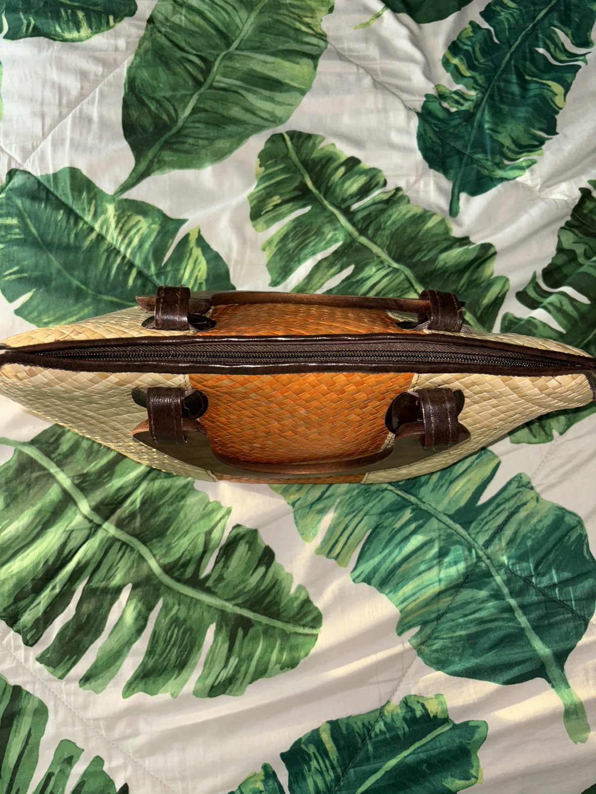 Wicker Purse with Wood and Leather Accents image indicator(3)