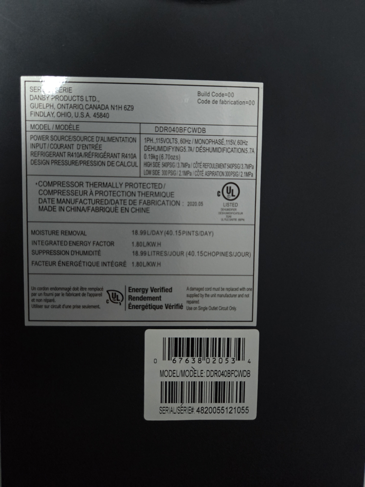 Danby Dehumidifier - photo 3