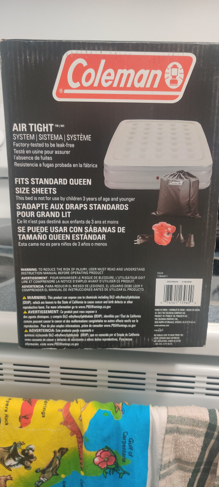 Airbed Queen 15" + Air Pump Coleman - photo 2