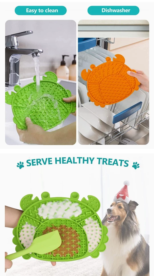 NEW!  2 Pet Licking Mat - Slow Feeder Mat image indicator(7)