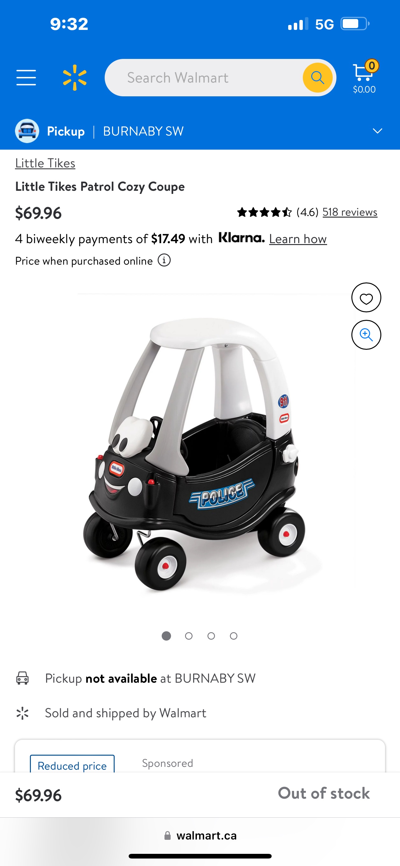 Little times patrol cozy coupe