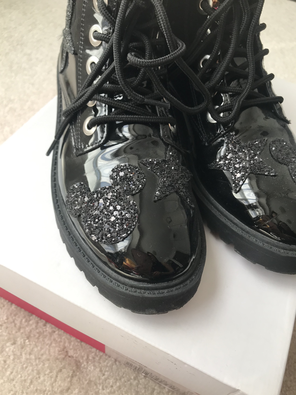Zara x Mickey patent boot, sz 37 ⚽️ image indicator(6)