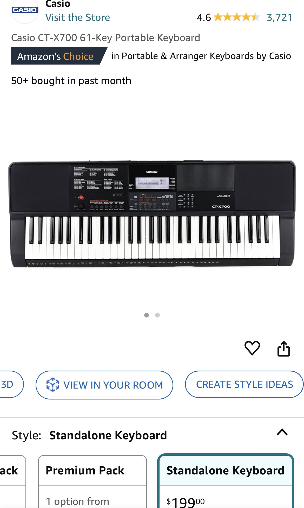 Casio 61-Key Keyboard Piano