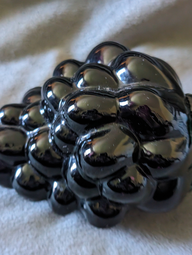 VINTAGE Blown Glass Bunch Of Grapes Purple Grapes ⚽ image indicator(2)