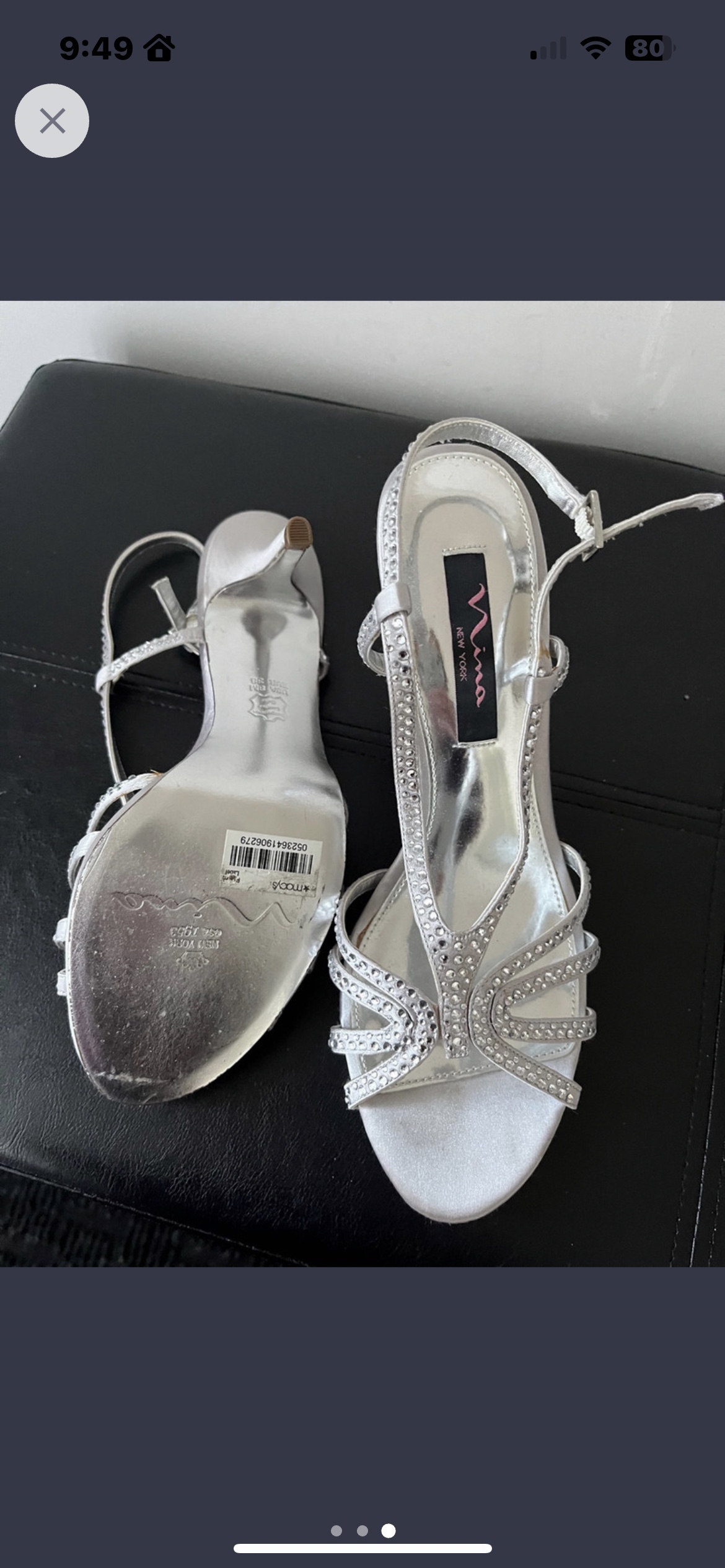 Silver strapping sandals image indicator(2)