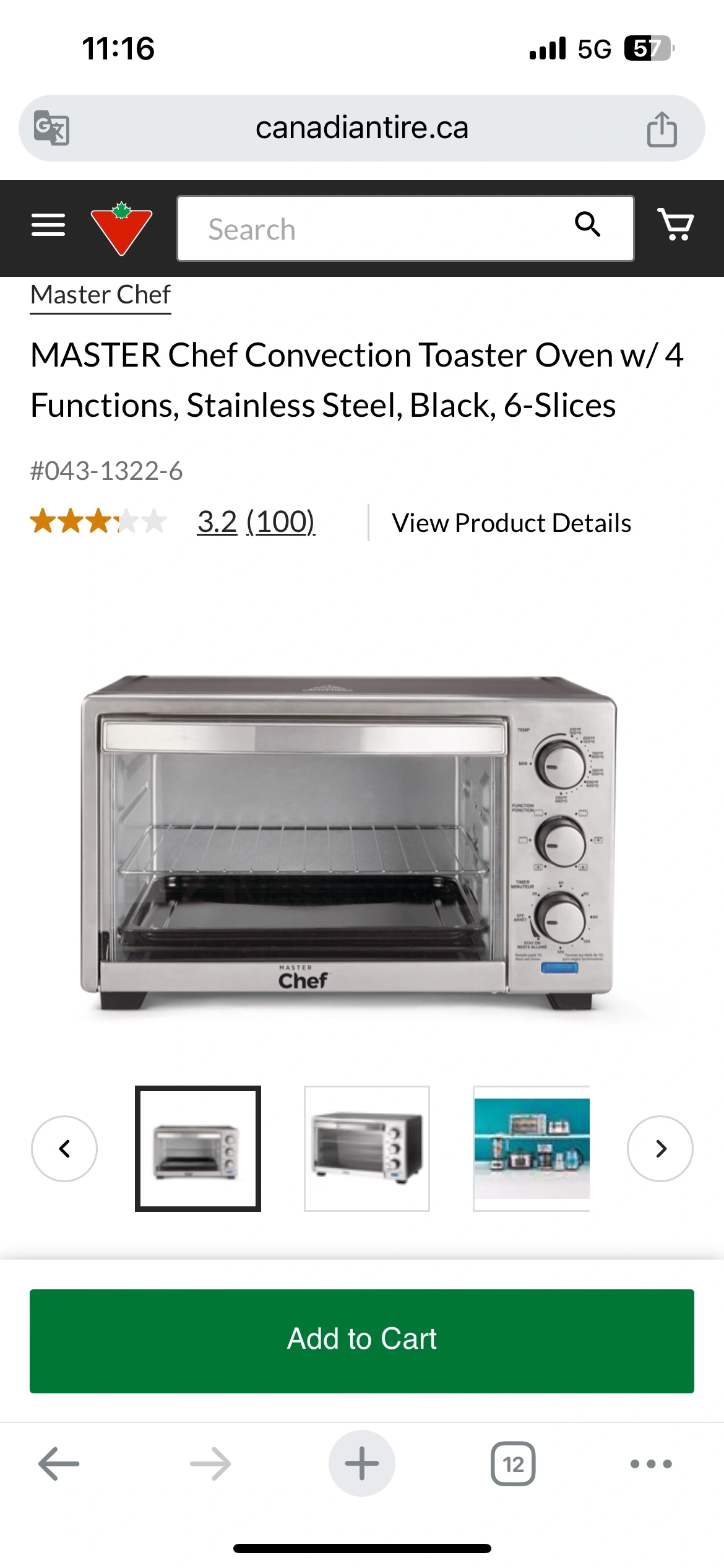 Canadian Tire Masterchef Mini Oven MASTER Chef Hand Mixer Food