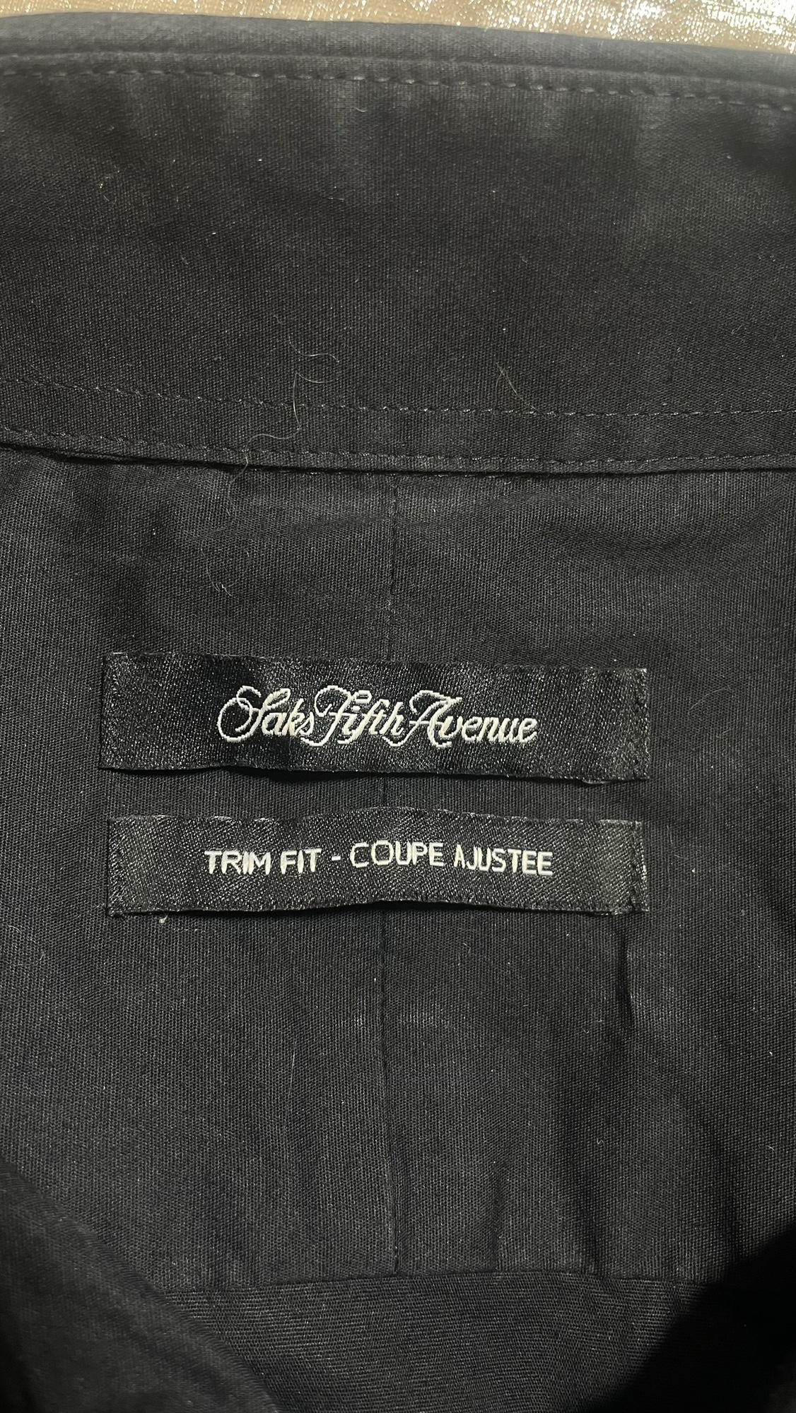 Saks Fifth Avenue long sleeve black 98% cotton shirt - photo 2