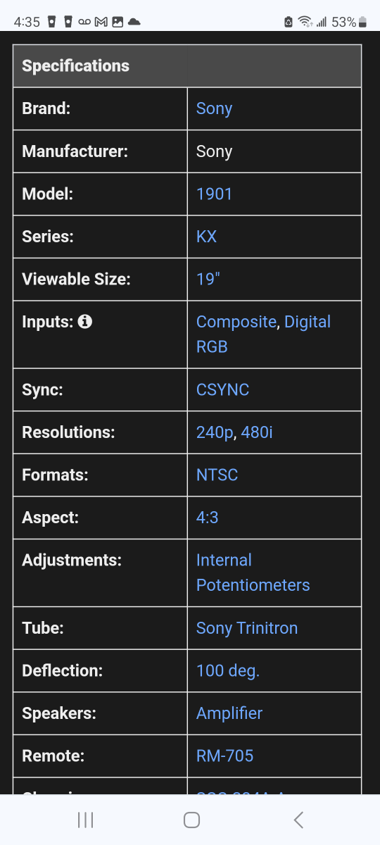sony vintage trinitron crt kx-1901A ⚽️ image indicator(9)