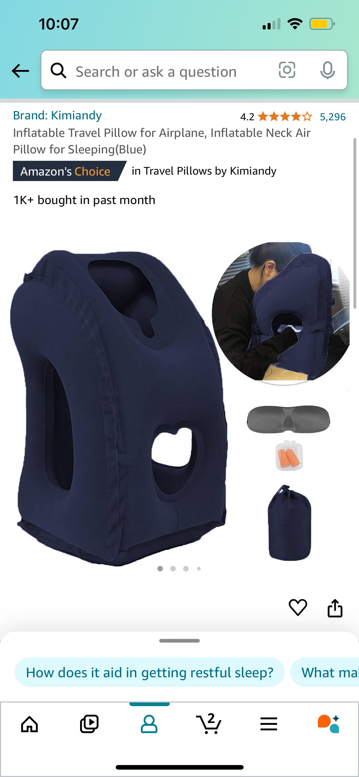Plane pillow