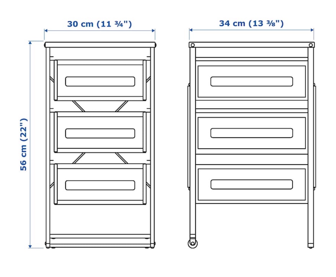Ikea Lennart Drawer unit, white x 2