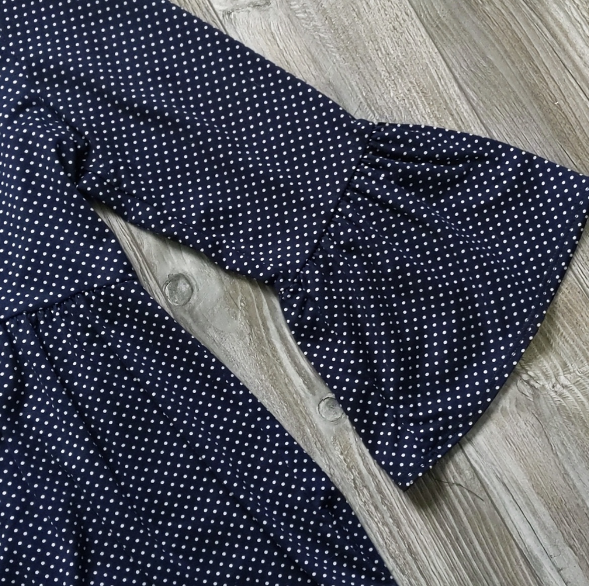 Chris & Carol Polka Dot Bell Sleeve Smock size Small image indicator(3)