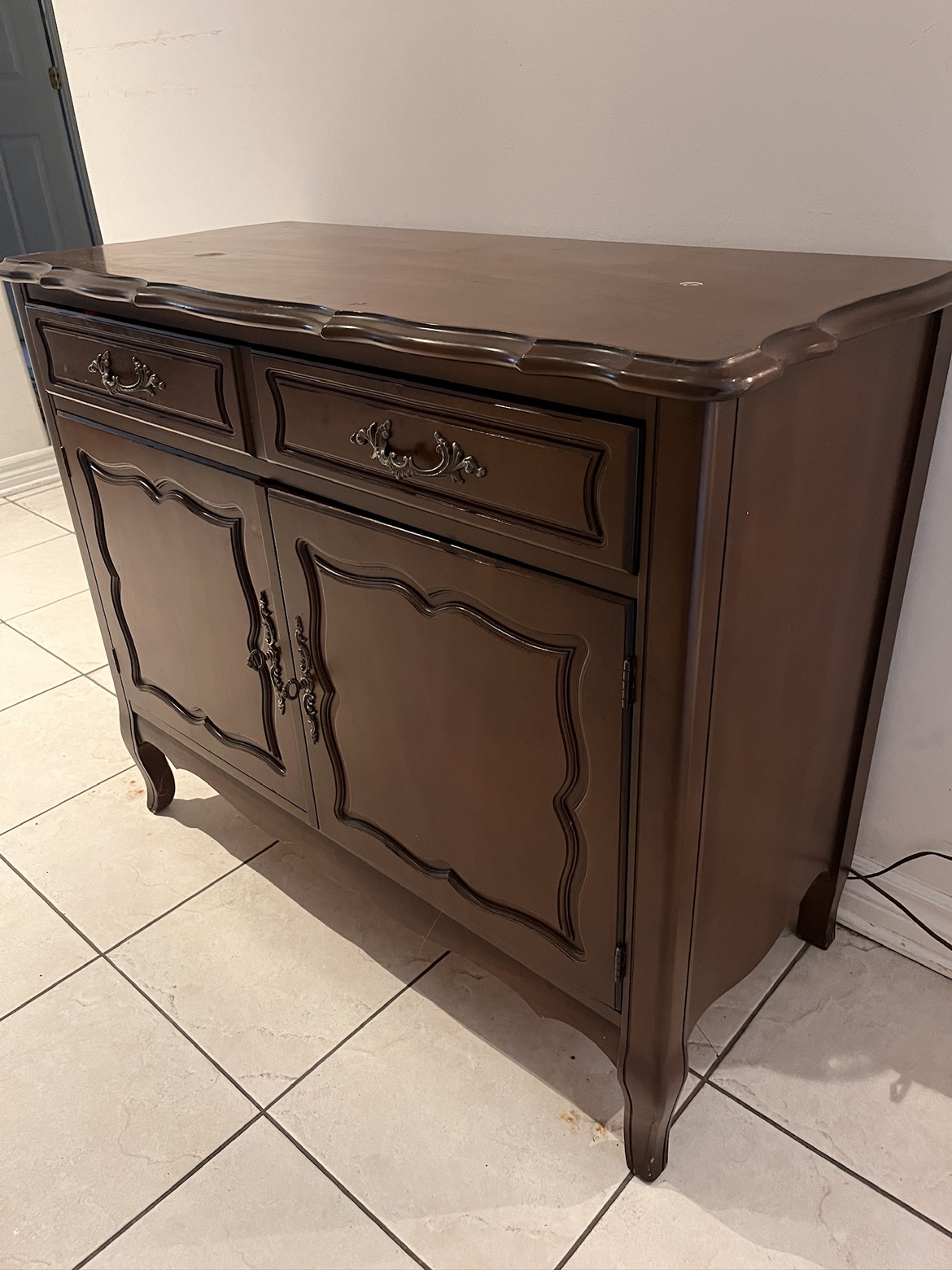 Vintage Wooden Entrance Table for Shoe Storage - photo 3