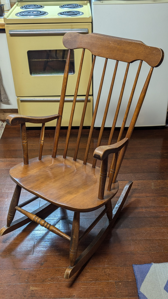 Vintage wooden rocking chair