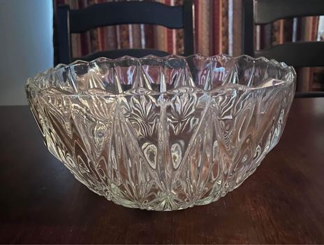 Vintage Williamsport Hazelware Crystal Glass Punch Bowl - photo 4