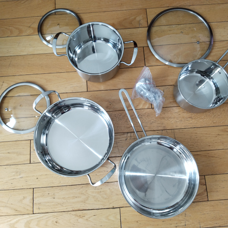 stainless steel pots and pan set - photo 3