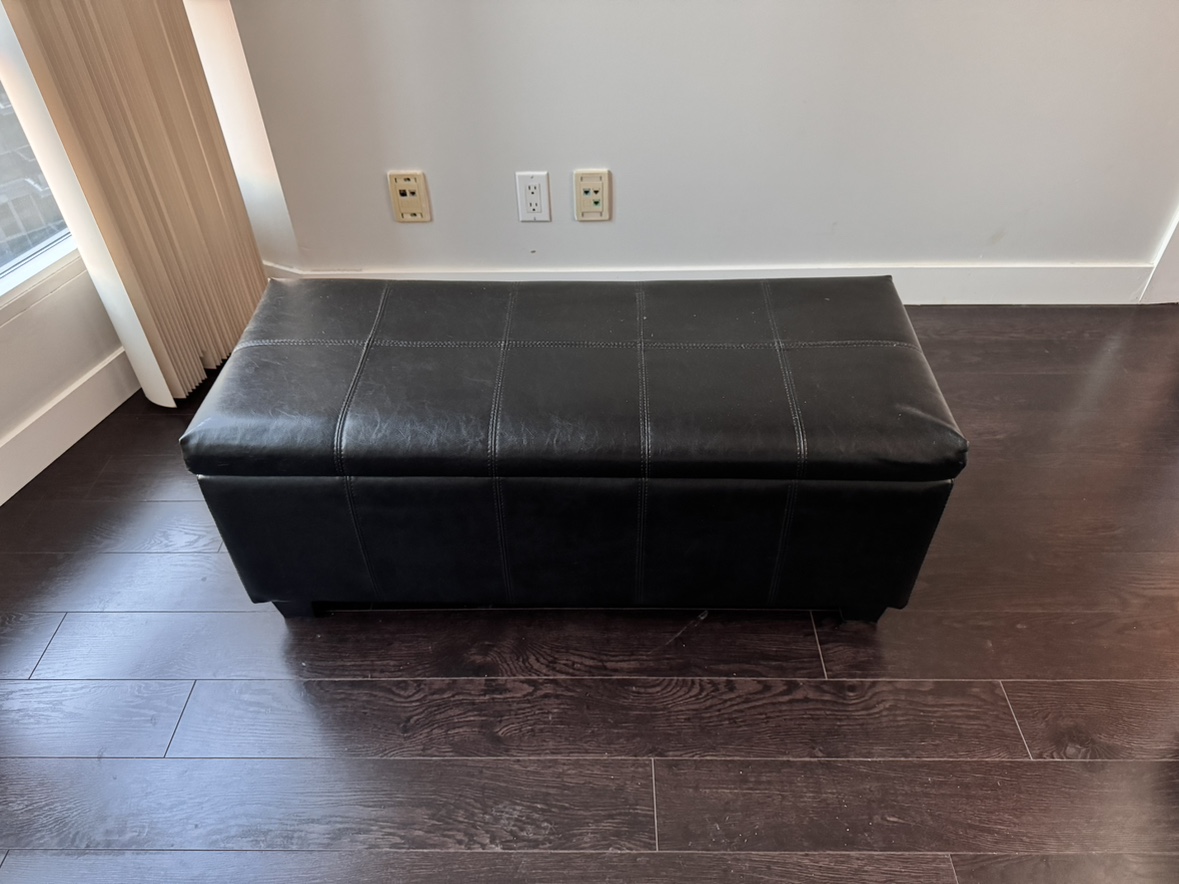 Faux leather chest / ottoman / coffee table chest