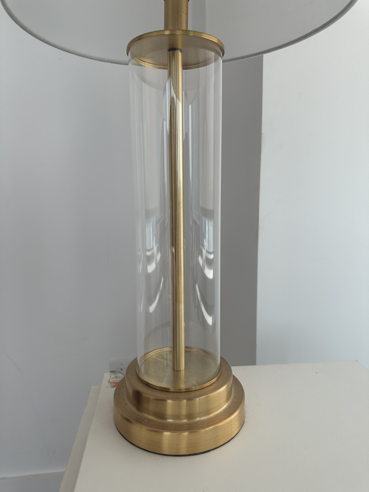 Table lamp with glass/gold base - photo 2