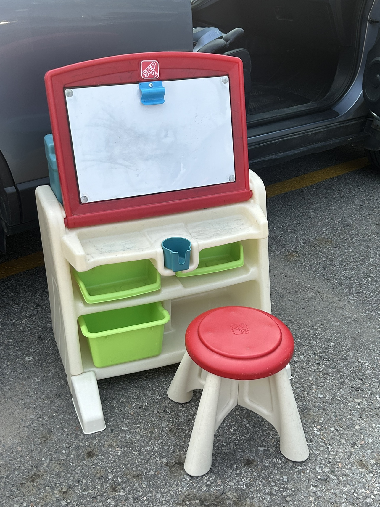 Step2 Kids Desk & Easel with Stool