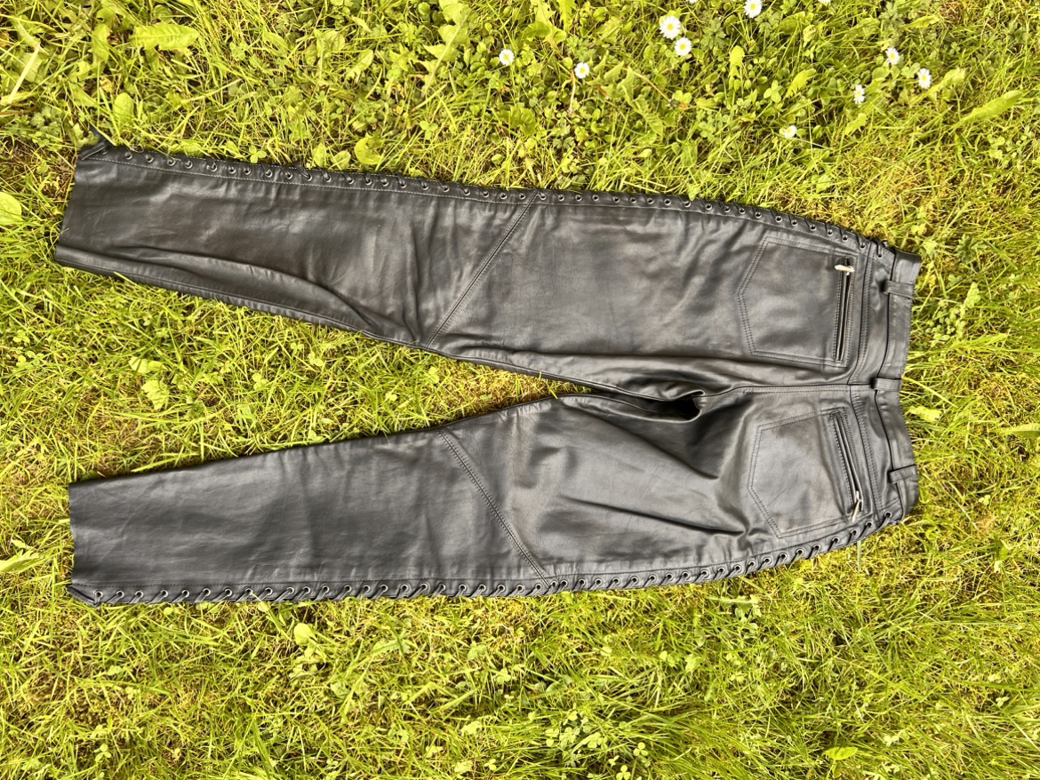 Lace up-HARLEY DAVIDSON  lace up leather pants - photo 3
