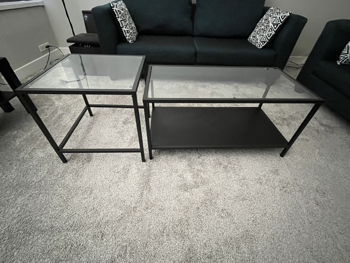 IKEA coffee table with end/side table