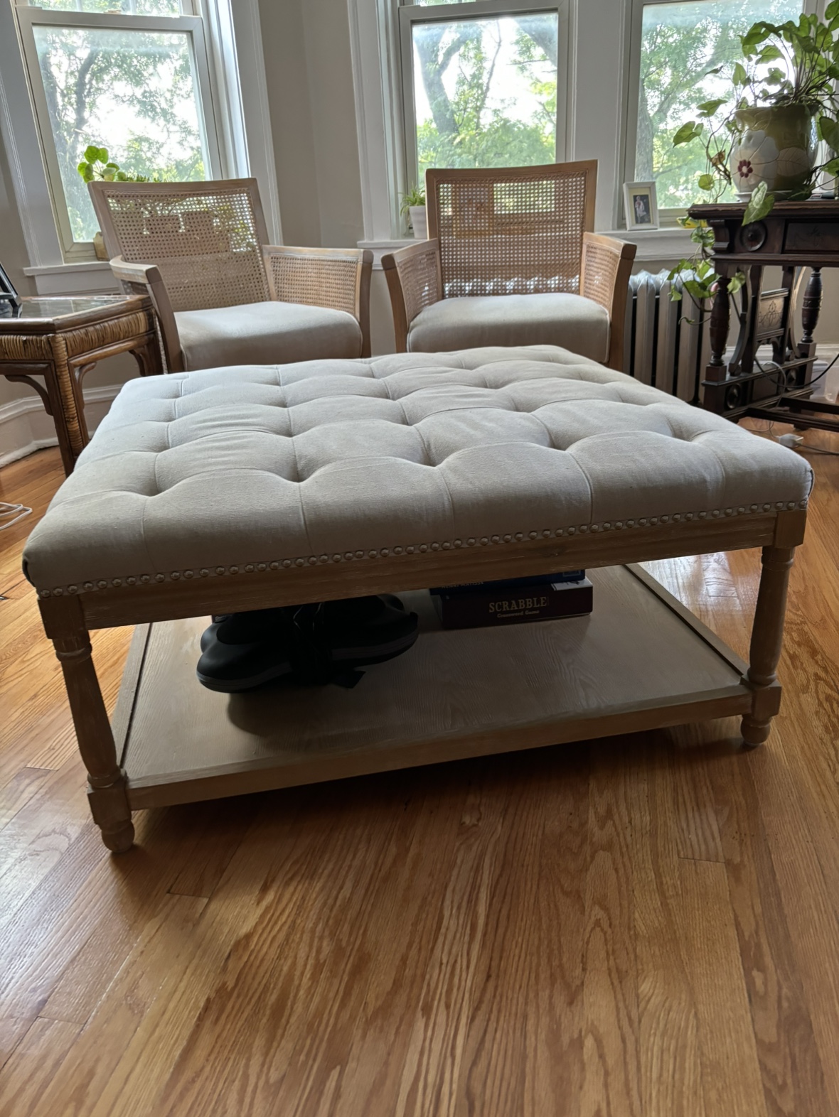Square ottoman coffee table
