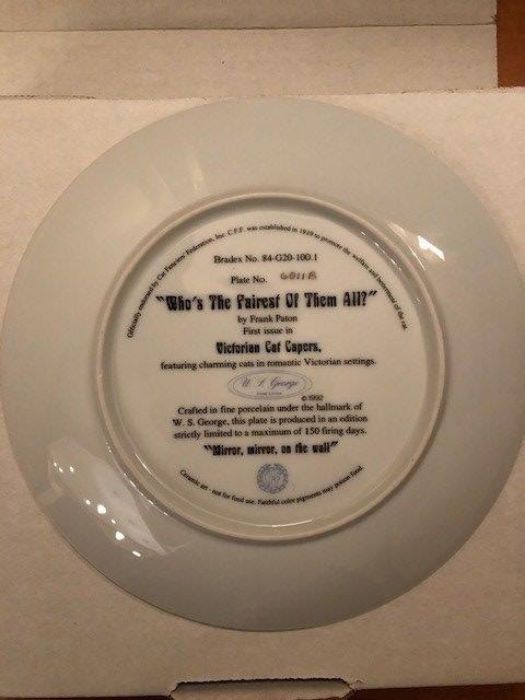 Victorian Cat Caper Collection fine china plate by W.S.George image indicator(2)