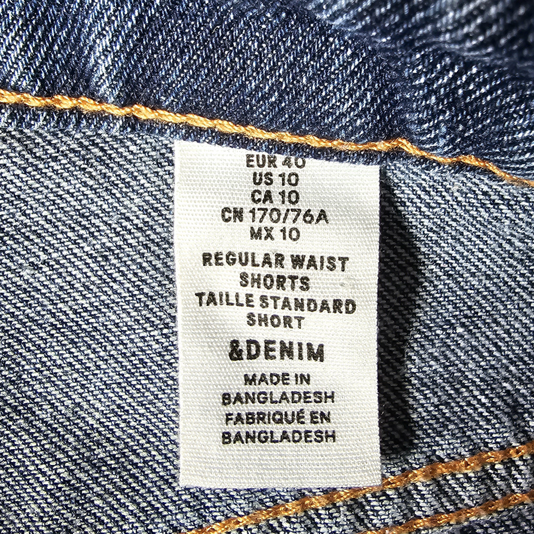 𝅺H&M Casual Summer Blue Women's Jeans Shorts. Size10 - photo 3