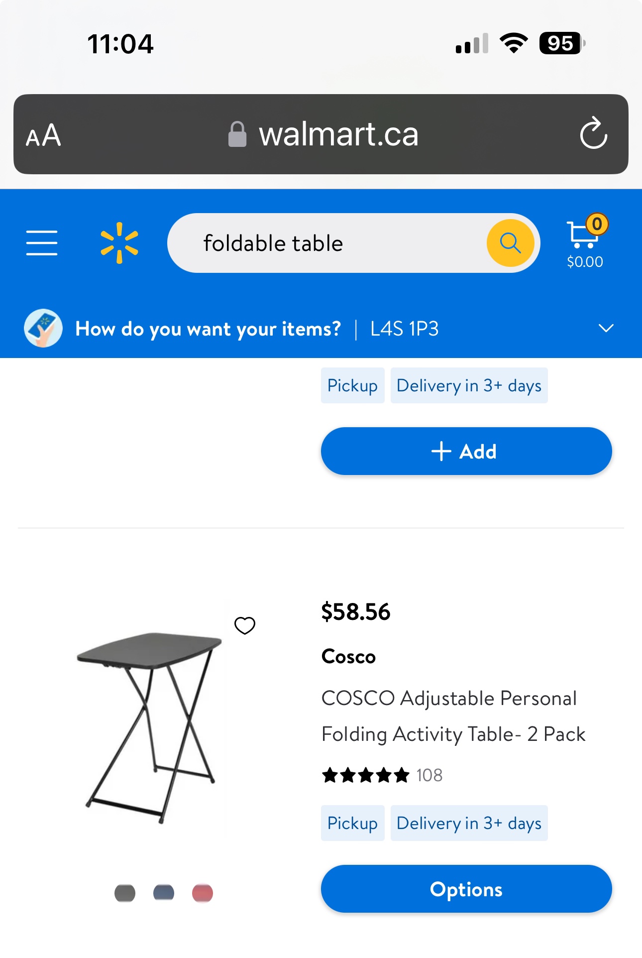 Blue folding table - photo 5