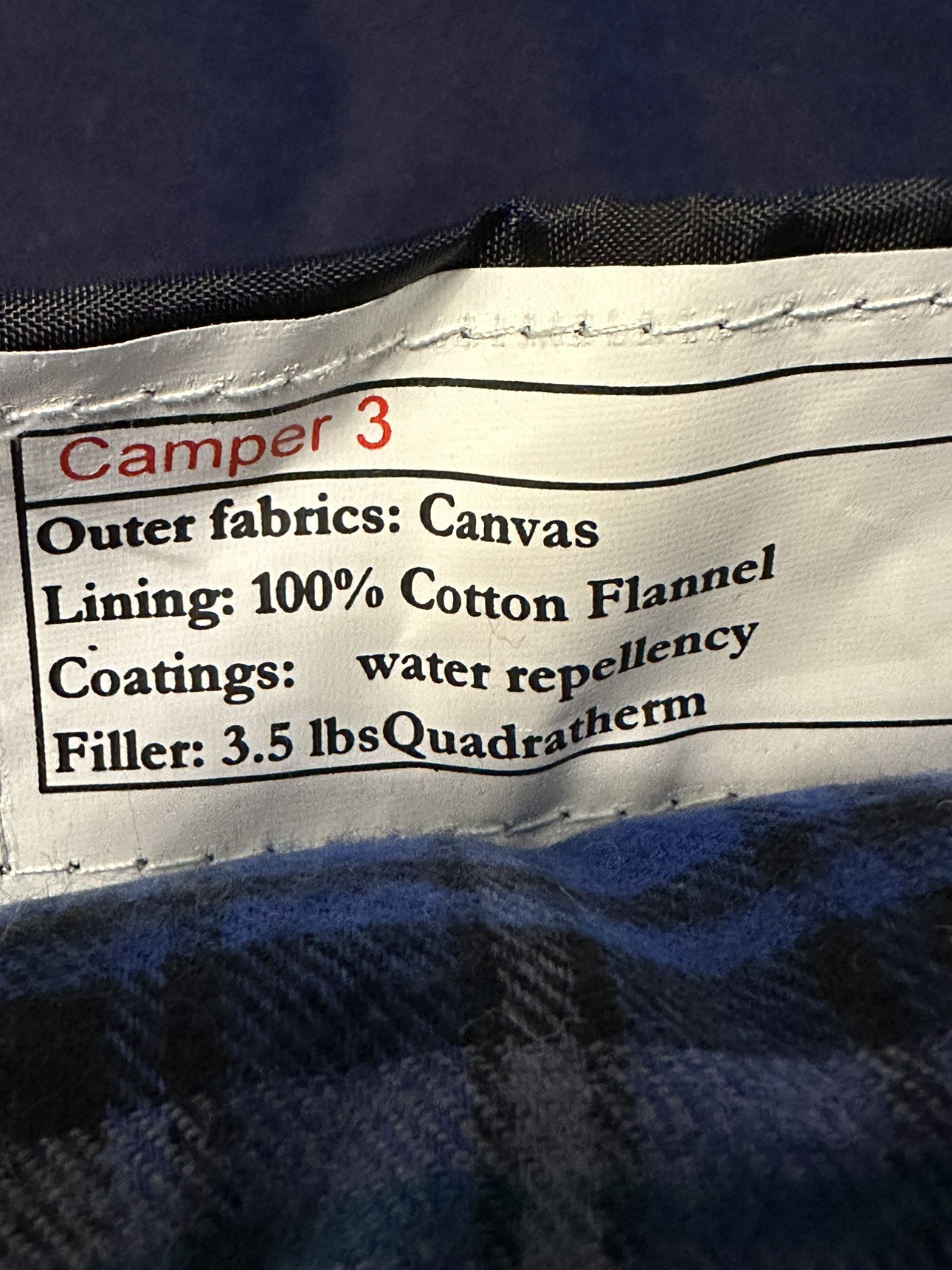Camper 3 Navy Blue Sleeping Bag with Carrying Bag - photo 3
