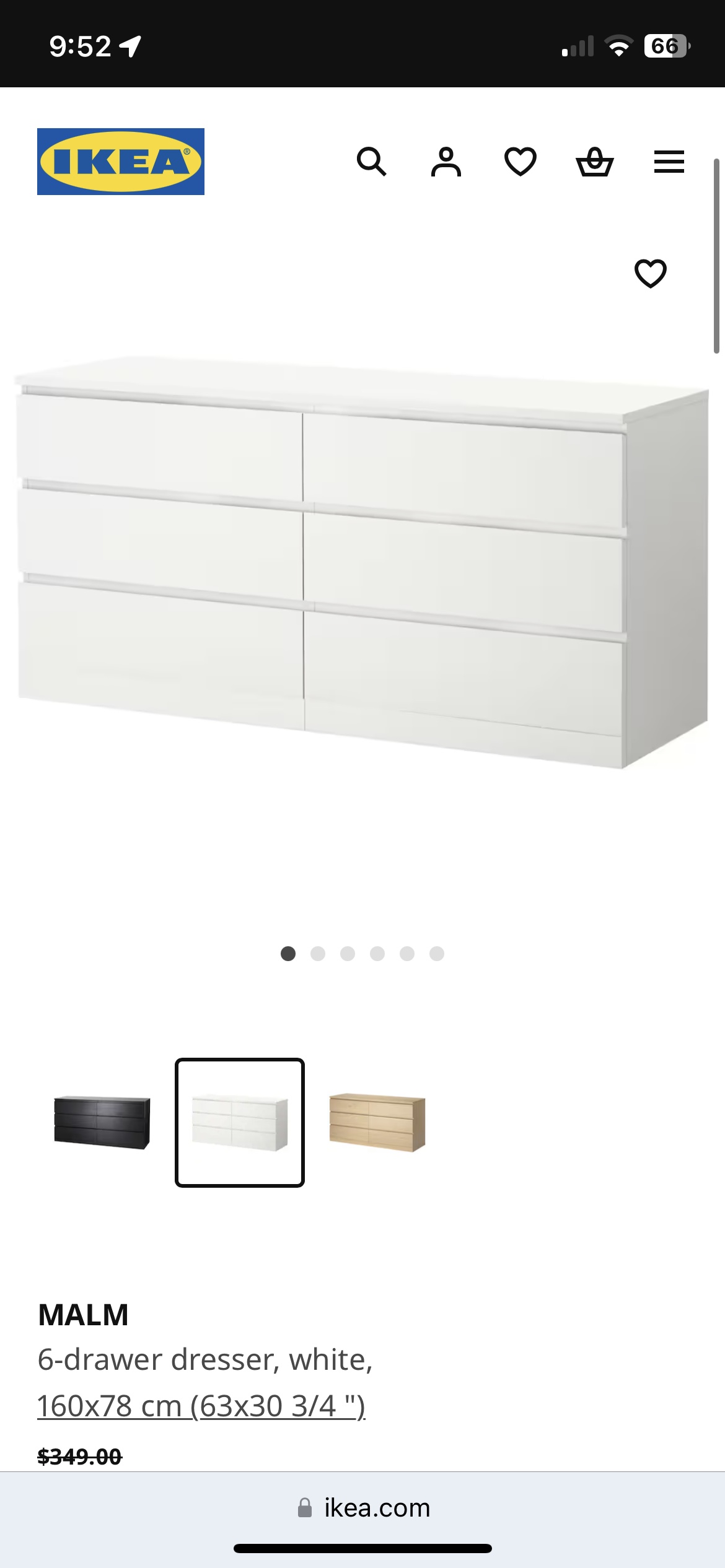 Ikea malm dresser