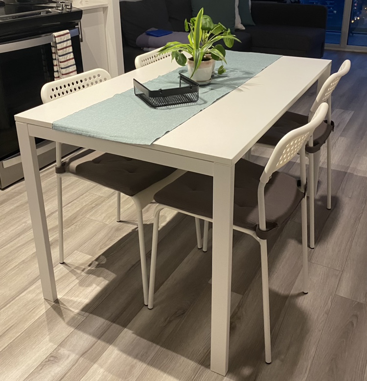 IKEA table set: MELLTORP / ADDE /JUSTINA