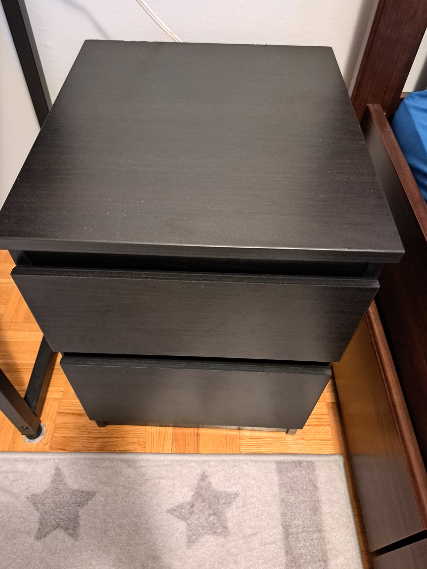 Nightstand with two drawers/ New thumbnail