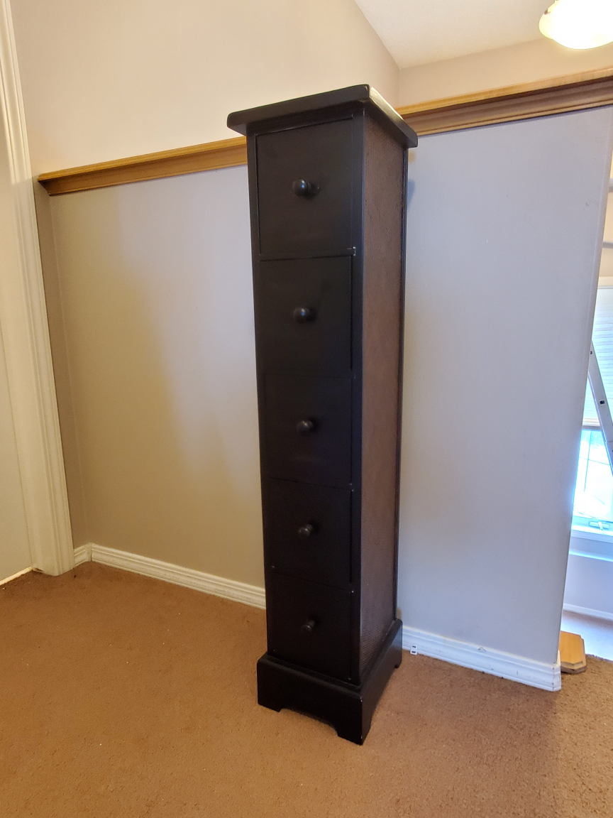 Black 5-Drawer Tall Cabinet thumbnail