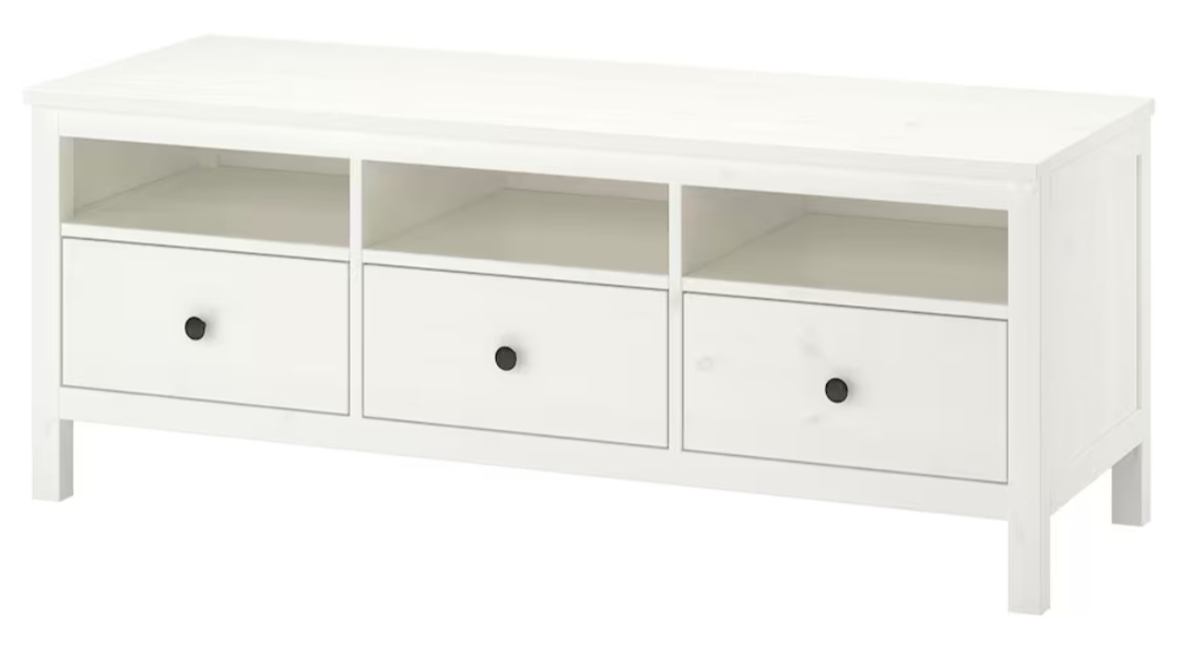 HEMNES TV bench, white stain