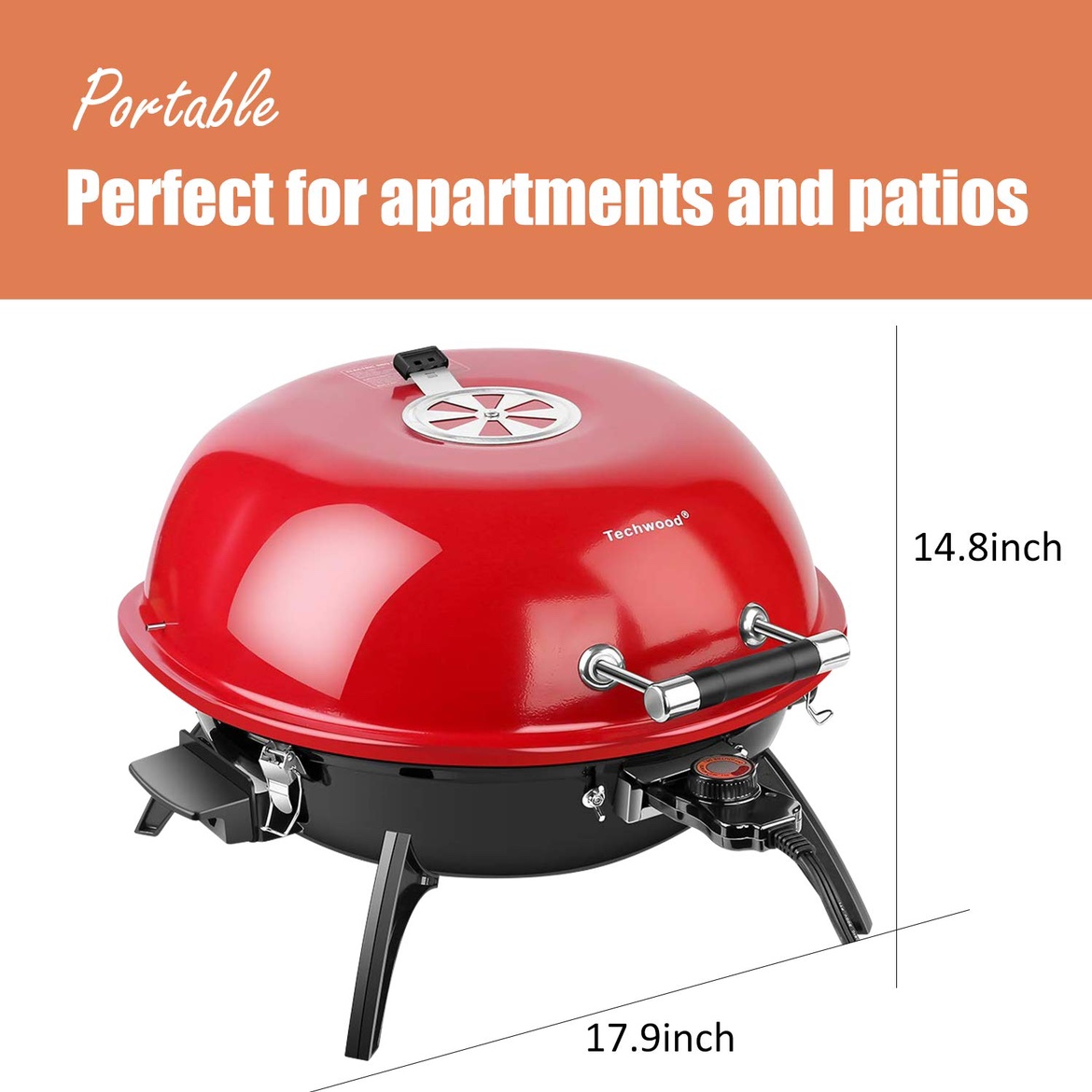 New Electric BBQ Grill, Techwood 15-Serving Indoor/Outdoor - photo 3